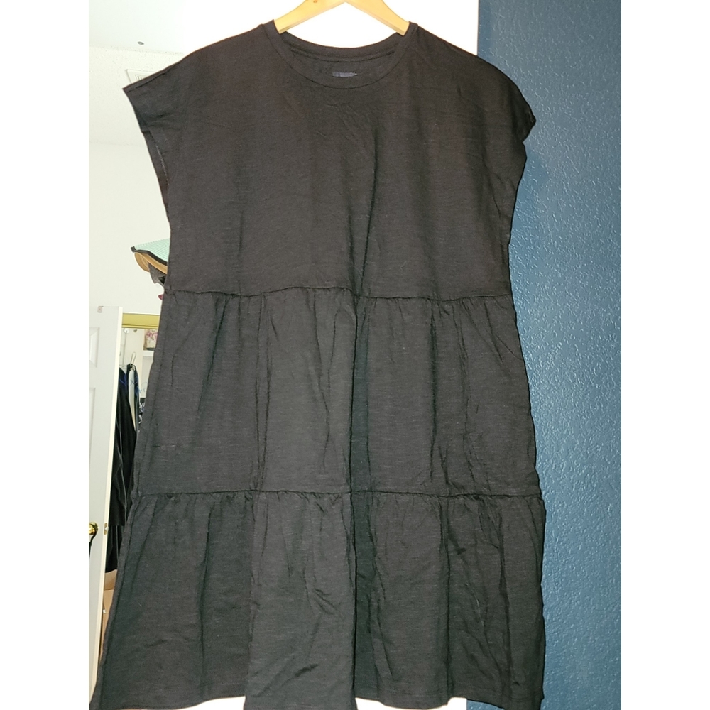Black Tiered Sundress, Gap, Large (L)